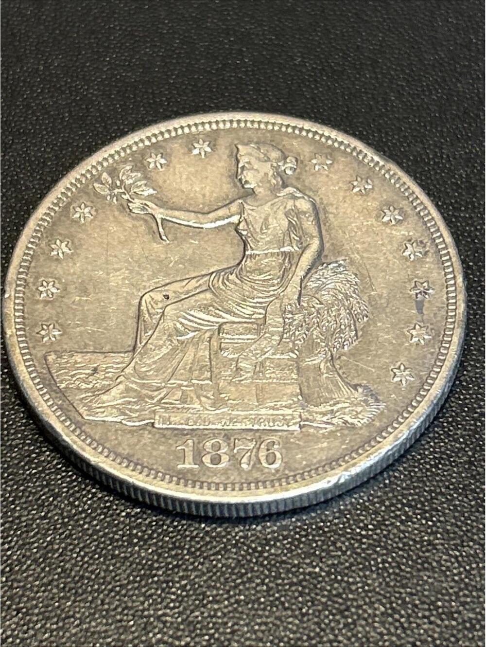1876 $1 Trade Dollar United States Philadelphia Mint Silver Coin